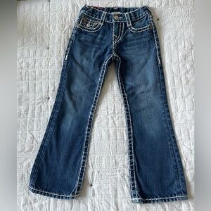 True Religion Kids Boys Super T Denim Size 5 Heavy Embroidery